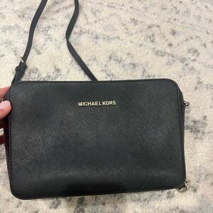 Michael Kors Black Saffiano Leather Crossbody Bag